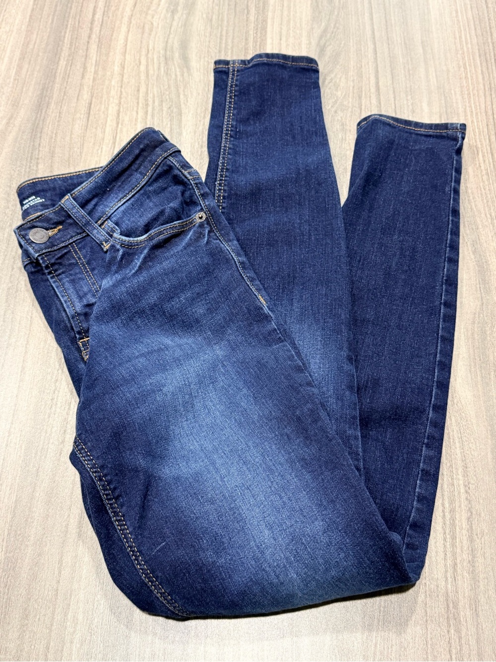 Old Navy Deep Indigo Rock Star Skinny Jeans